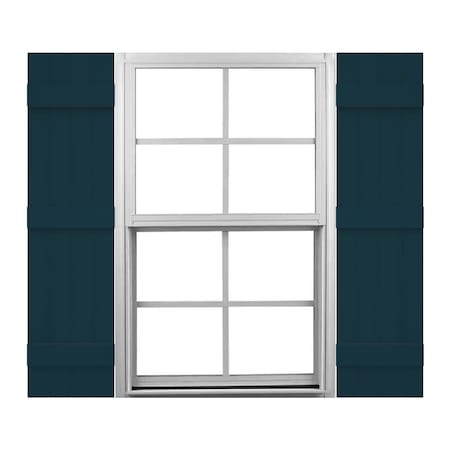 Ekena Millwork 14-in. W x 63-in. H Mid-America Vinyl, Standard Size Four Board Joined Shutters, 166, Midnight Blue, PR 00031463166